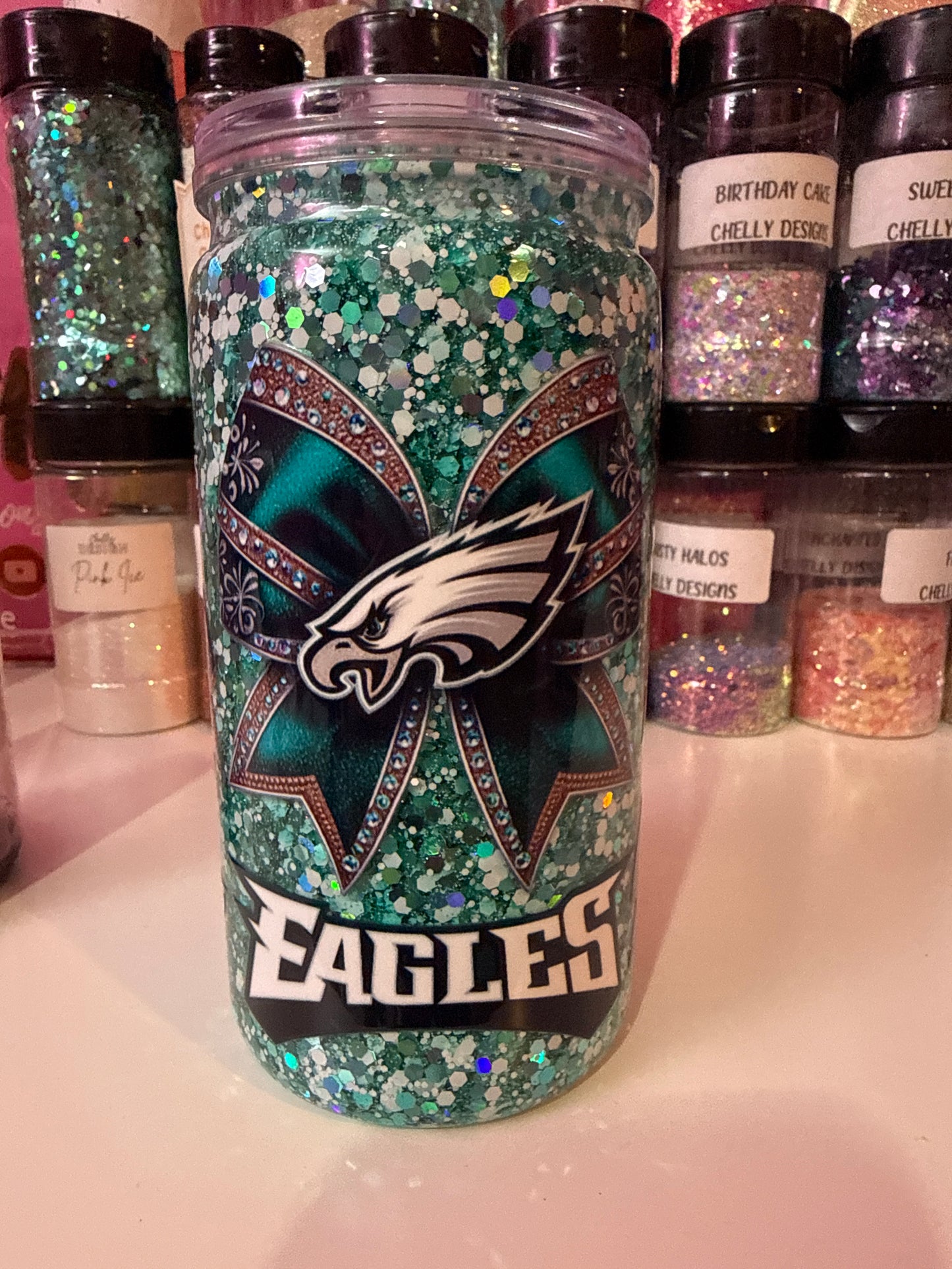 Eagles 16oz ACRYLIC SNOWGLOBE Premade