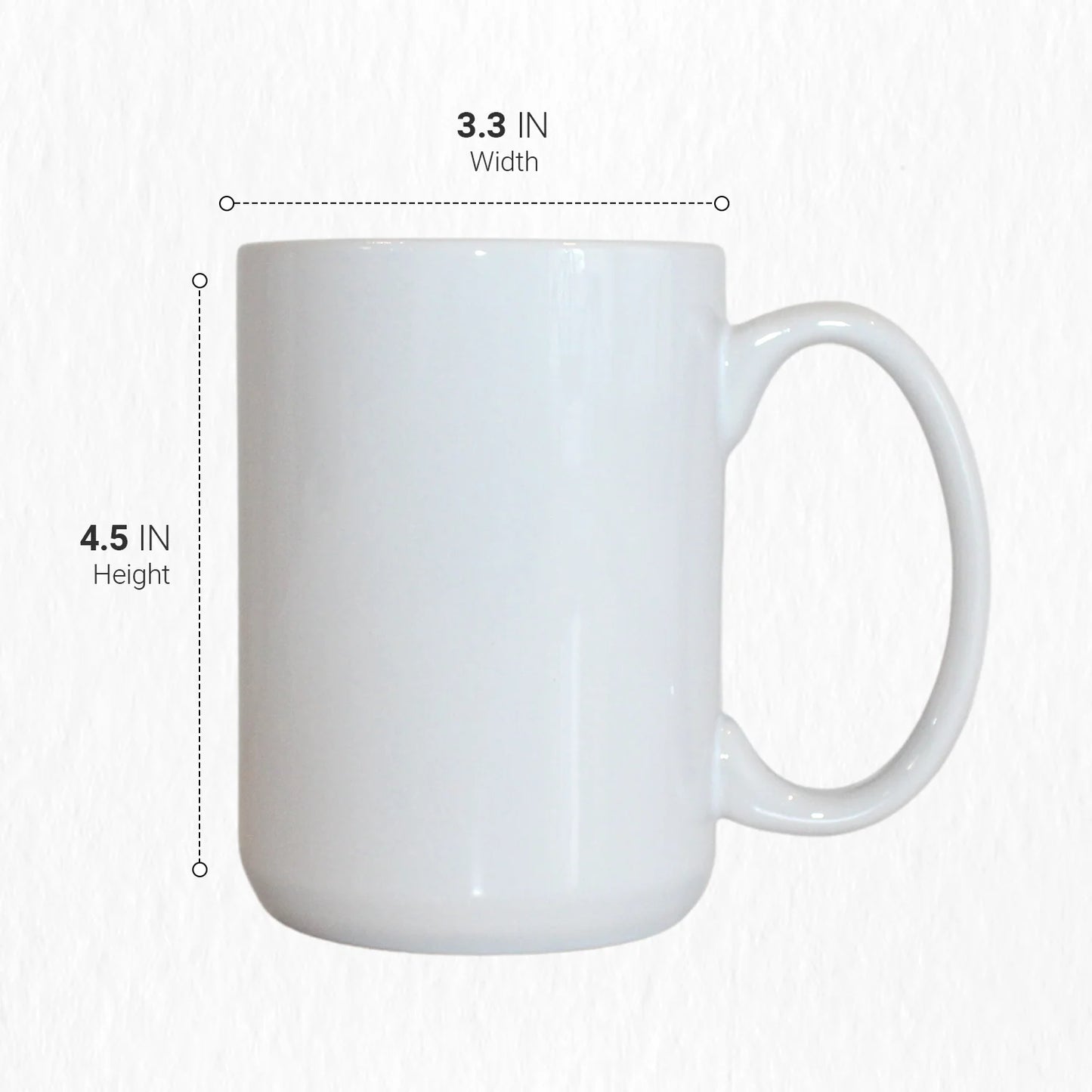 15oz WHITE CERAMIC COFFEE MUG **personalize**