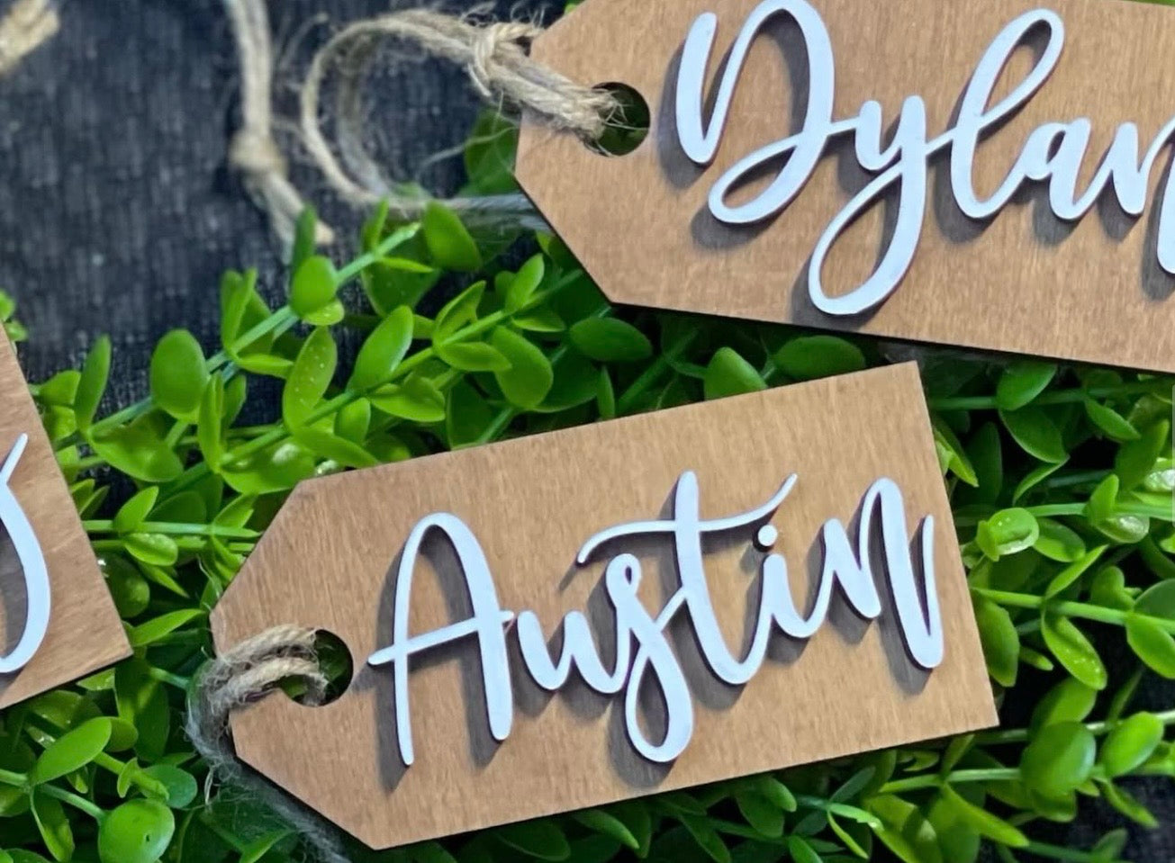 Wooden Name Tags