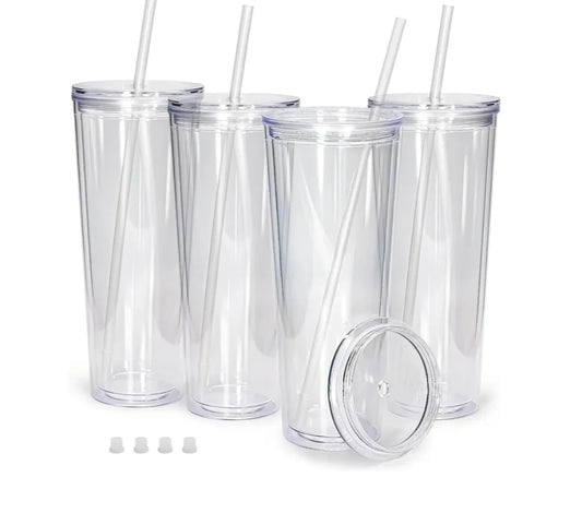 24oz ACRYLIC SNOWGLOBE TUMBLER **CUP DECAL SOLD SEPERATLEY**